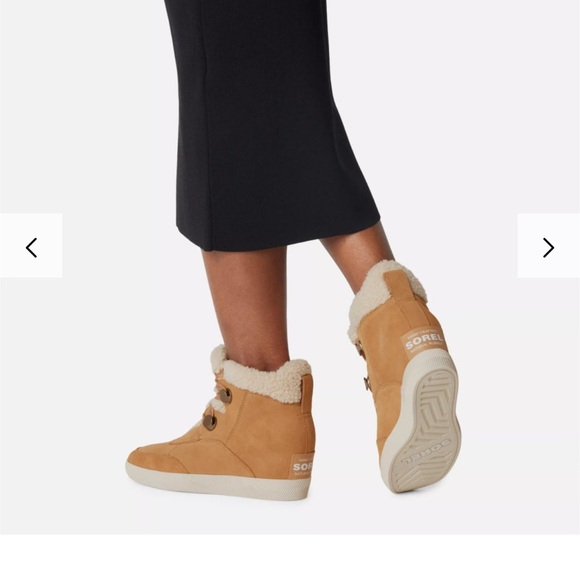 Sorel Out and About Cozy tawny sea salt waterproof boot shoe pull on 7.5 9.5 - Picture 2 of 11